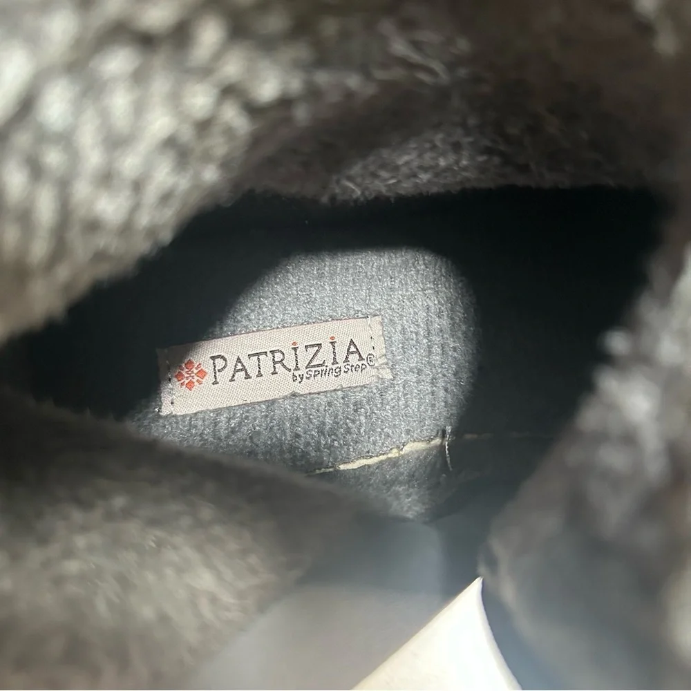 Patrizia Dawna Spring Step Women's Gray Zipper Ankle Boots Faux Fur Lined Size 6 - Picture 7 of 11